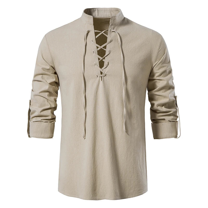 Men's Braided Linen Shirt